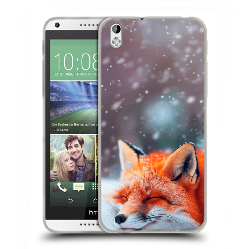 Пластиковый чехол на HTC Desire 816 с принтом лиса Пластиковый чехол на HTC Desire 816 с принтом лиса