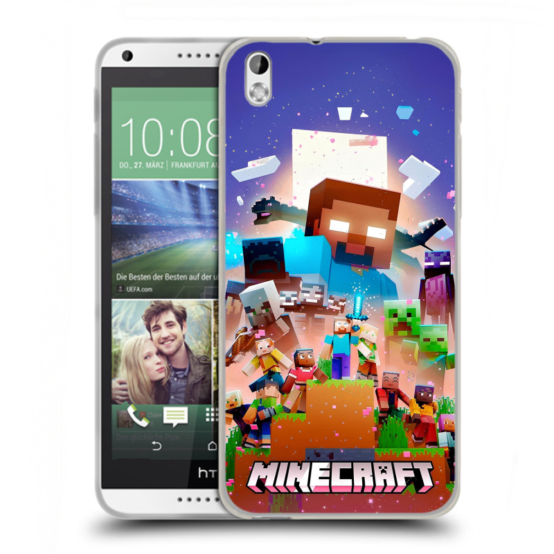 Силиконовый чехол на HTC Desire 816 с принтом Майнкрафт Minecraft Силиконовый чехол на HTC Desire 816 с принтом Майнкрафт Minecraft