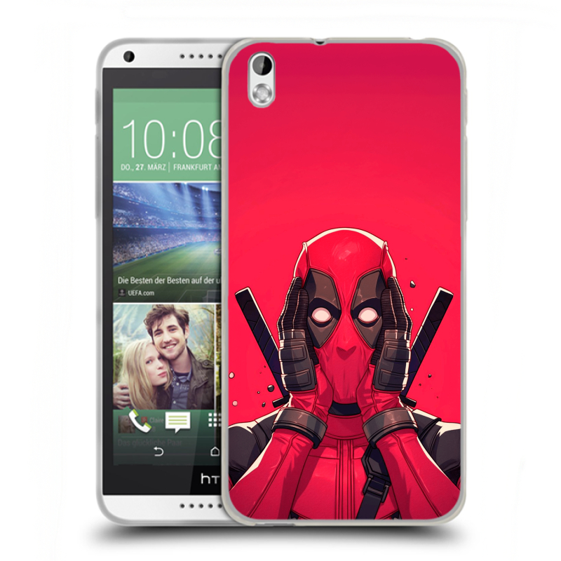 Силиконовый чехол на HTC Desire 816 с принтом Дедпул Deadpool Силиконовый чехол на HTC Desire 816 с принтом Дедпул Deadpool