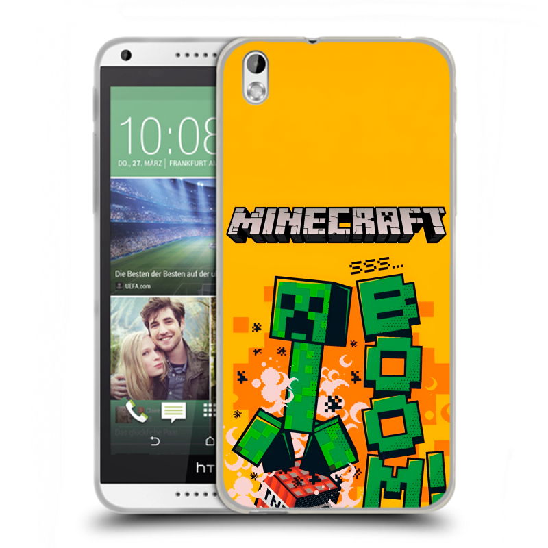 Силиконовый чехол на HTC Desire 816 с принтом Майнкрафт Minecraft Силиконовый чехол на HTC Desire 816 с принтом Майнкрафт Minecraft