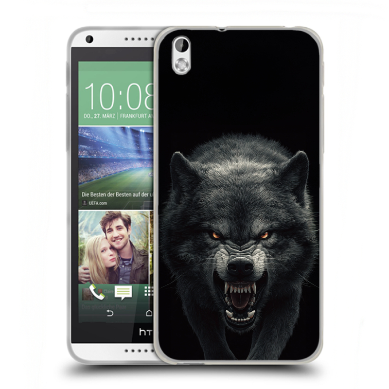 Силиконовый чехол на HTC Desire 816 с принтом Волк Силиконовый чехол на HTC Desire 816 с принтом Волк