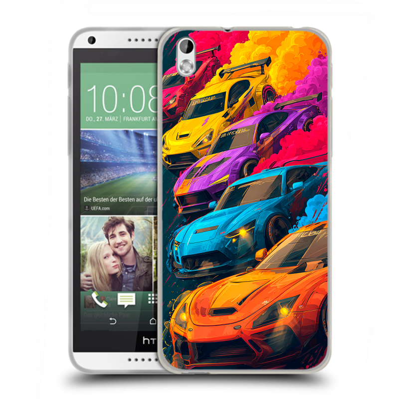 Силиконовый чехол на HTC Desire 816 с принтом Тачки Силиконовый чехол на HTC Desire 816 с принтом Тачки