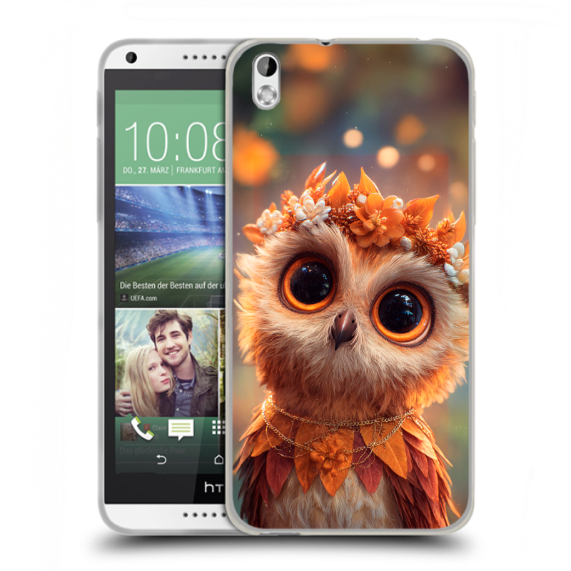 Силиконовый чехол на HTC Desire 816 с принтом Милая сова Силиконовый чехол на HTC Desire 816 с принтом Милая сова