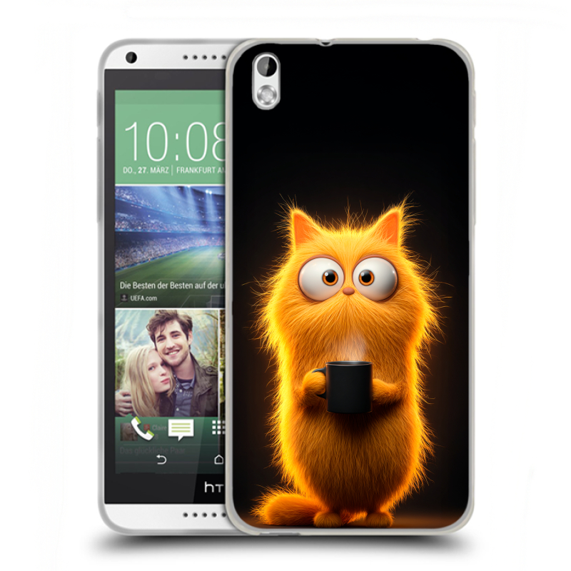 Пластиковый чехол на HTC Desire 816 с принтом Смешной кот Пластиковый чехол на HTC Desire 816 с принтом Смешной кот