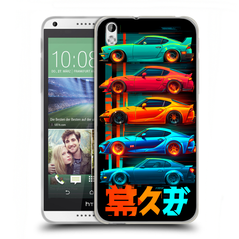 Силиконовый чехол на HTC Desire 816 с принтом машины тачки Силиконовый чехол на HTC Desire 816 с принтом машины тачки