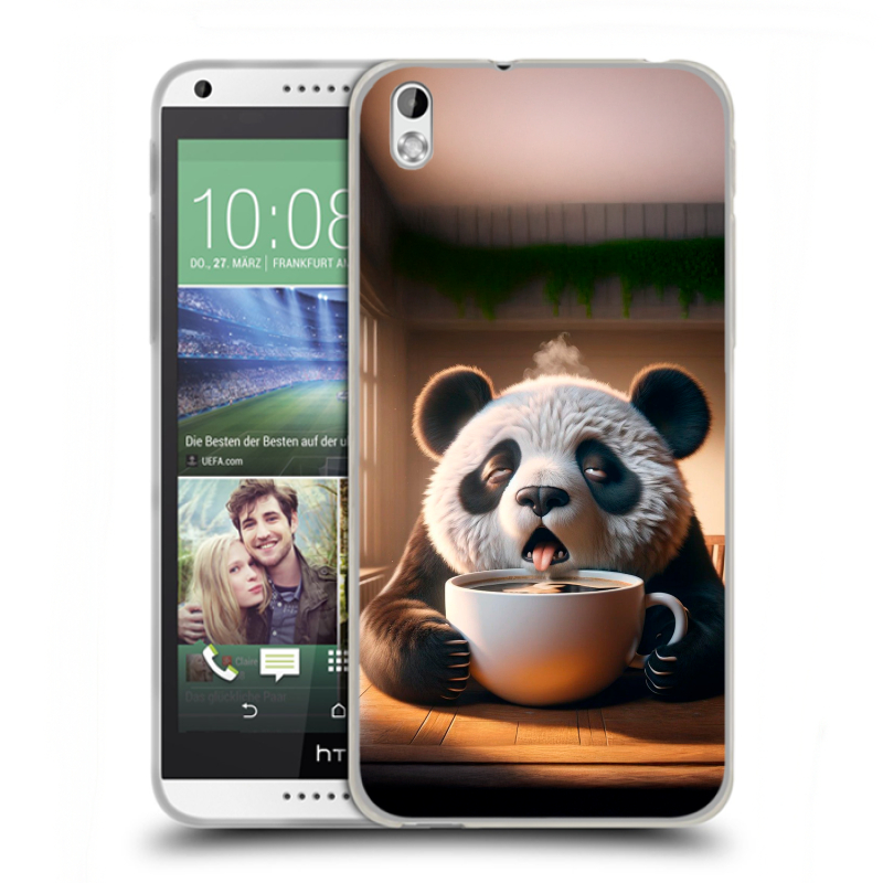 Пластиковый чехол на HTC Desire 816 с принтом смешная панда Пластиковый чехол на HTC Desire 816 с принтом смешная панда