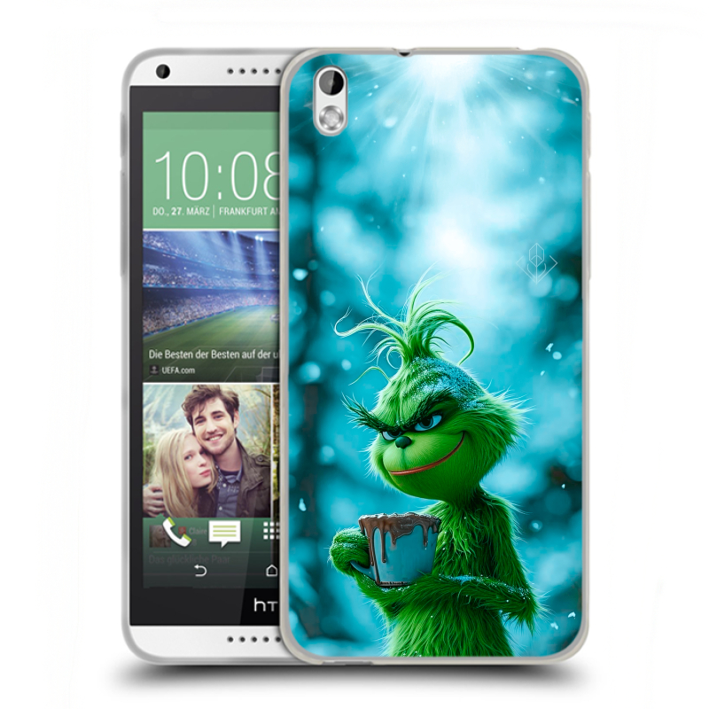 Пластиковый чехол на HTC Desire 816 с принтом Новый год гринч Пластиковый чехол на HTC Desire 816 с принтом Новый год гринч