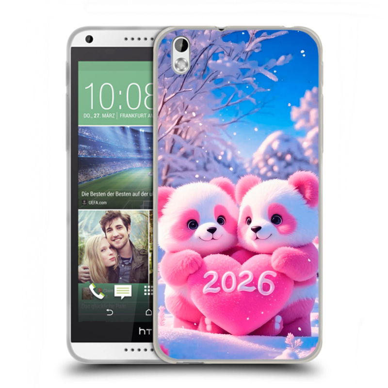 Силиконовый чехол на HTC Desire 816 с принтом Новый год Силиконовый чехол на HTC Desire 816 с принтом Новый год