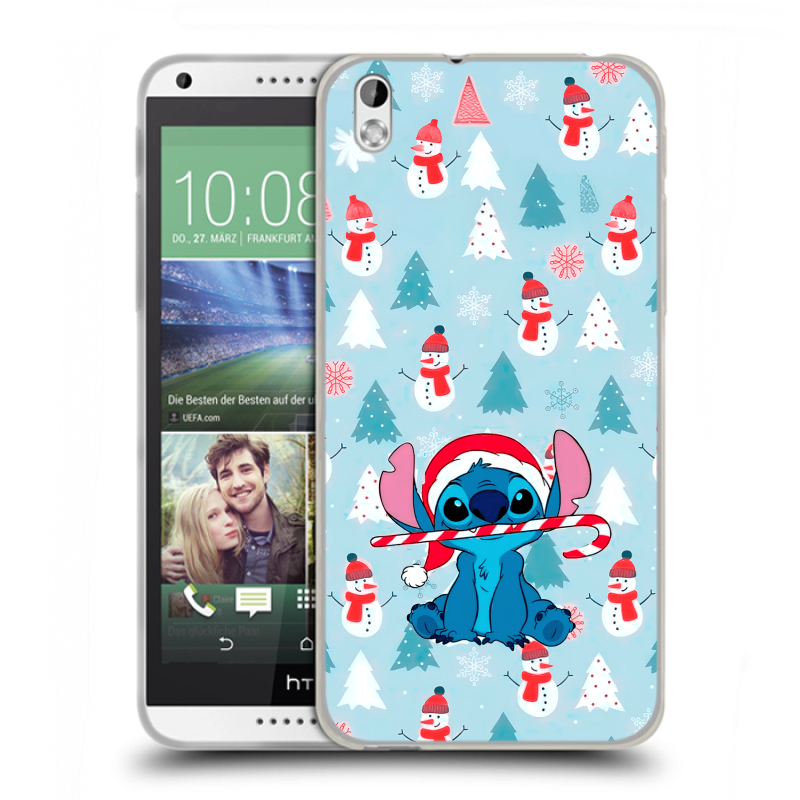 Пластиковый чехол на HTC Desire 816 с принтом Стич Новый год Пластиковый чехол на HTC Desire 816 с принтом Стич Новый год