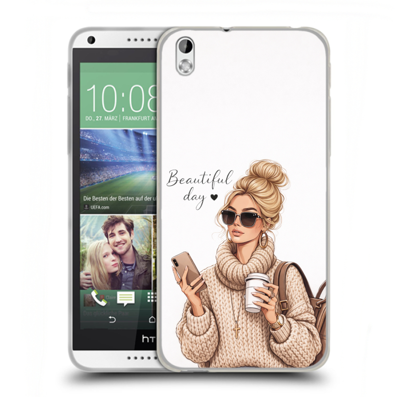 Пластиковый чехол на HTC Desire 816 с принтом женский Пластиковый чехол на HTC Desire 816 с принтом женский