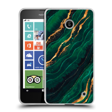 Пластиковый чехол на Nokia Lumia 630 с принтом Мрамор зеленое золото Пластиковый чехол на Nokia Lumia 630 с принтом Мрамор зеленое золото
