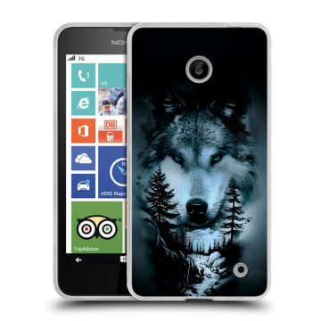 Пластиковый чехол на Nokia Lumia 630 с принтом Лесной волк Пластиковый чехол на Nokia Lumia 630 с принтом Лесной волк