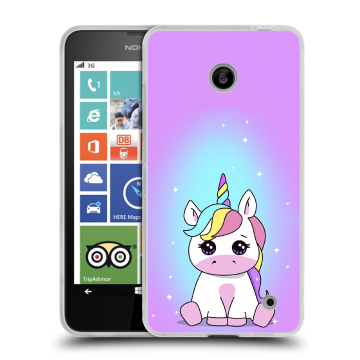 Пластиковый чехол на Nokia Lumia 630 с принтом Единорог Пластиковый чехол на Nokia Lumia 630 с принтом Единорог