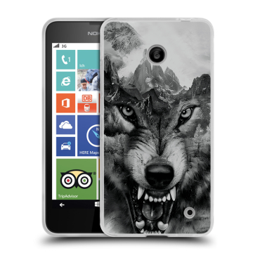 Пластиковый чехол на Nokia Lumia 630 с принтом Волк Пластиковый чехол на Nokia Lumia 630 с принтом Волк