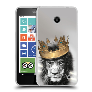 Пластиковый чехол на Nokia Lumia 630 с принтом Лев с короной Пластиковый чехол на Nokia Lumia 630 с принтом Лев с короной