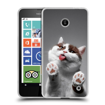 Пластиковый чехол на Nokia Lumia 630 с принтом Коты Пластиковый чехол на Nokia Lumia 630 с принтом Коты