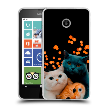 Пластиковый чехол на Nokia Lumia 630 с принтом Кошки Пластиковый чехол на Nokia Lumia 630 с принтом Кошки