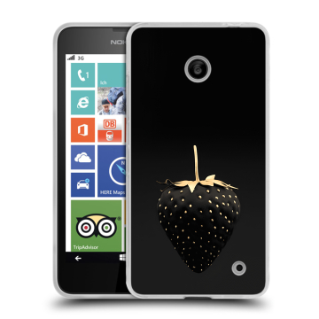 Пластиковый чехол на Nokia Lumia 630/635 с принтом Черная клубника