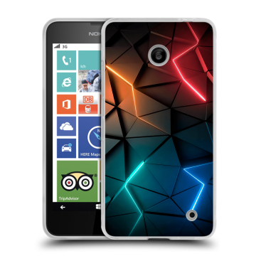 Пластиковый чехол на Nokia Lumia 630/635 с принтом Абстракция неон