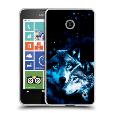 Пластиковый чехол на Nokia Lumia 630 с принтом Волки Пластиковый чехол на Nokia Lumia 630 с принтом Волки