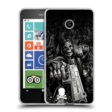 Пластиковый чехол на Nokia Lumia 630 с принтом Скелет Пластиковый чехол на Nokia Lumia 630 с принтом Скелет