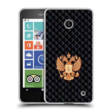 Пластиковый чехол на Nokia Lumia 630/635 с принтом Герб России принт