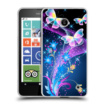 Пластиковый чехол на Nokia Lumia 630/635 с принтом Бабочки Пластиковый чехол на Nokia Lumia 630/635 с принтом Бабочки