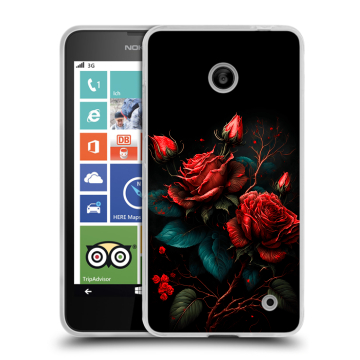 Пластиковый чехол на Nokia Lumia 630/635 с принтом Розы красные
