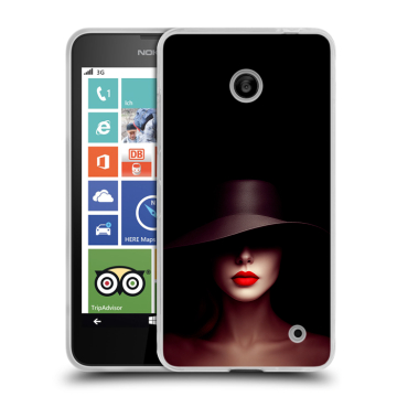 Пластиковый чехол на Nokia Lumia 630/635 с принтом Девушка в шляпе Пластиковый чехол на Nokia Lumia 630/635 с принтом Девушка в шляпе