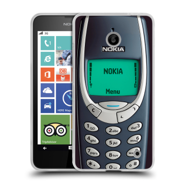 Пластиковый чехол на Nokia Lumia 630/635 с принтом Старый телефон