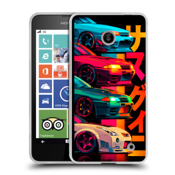 Пластиковый чехол на Nokia Lumia 630/635 с принтом Гоночные машины