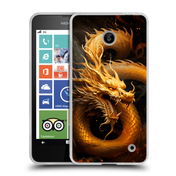Пластиковый чехол на Nokia Lumia 630/635 с принтом Золотой дракон
