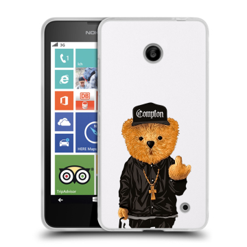 Пластиковый чехол на Nokia Lumia 630/635 с принтом Мишка Пластиковый чехол на Nokia Lumia 630/635 с принтом Мишка