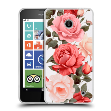 Пластиковый чехол на Nokia Lumia 630/635 с принтом Розы