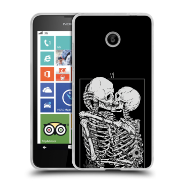Пластиковый чехол на Nokia Lumia 630/635 с принтом Поцелуй скелетов Пластиковый чехол на Nokia Lumia 630/635 с принтом Поцелуй скелетов