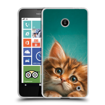 Пластиковый чехол на Nokia Lumia 630/635 с принтом котенок Пластиковый чехол на Nokia Lumia 630/635 с принтом котенок