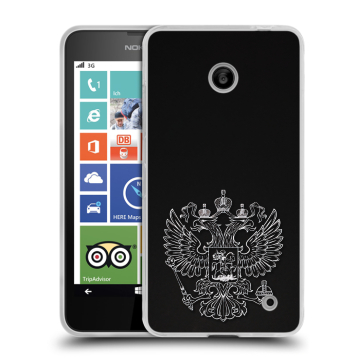 Пластиковый чехол на Nokia Lumia 630/635 с принтом Герб России