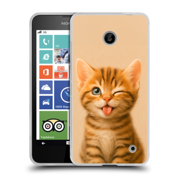 Пластиковый чехол на Nokia Lumia 630/635 с принтом котенок Пластиковый чехол на Nokia Lumia 630/635 с принтом котенок