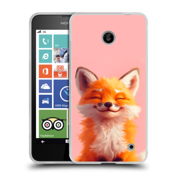 Пластиковый чехол на Nokia Lumia 630/635 с принтом милая лиса Пластиковый чехол на Nokia Lumia 630/635 с принтом милая лиса