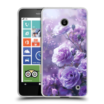 Пластиковый чехол на Nokia Lumia 630/635 с принтом Розы цветы