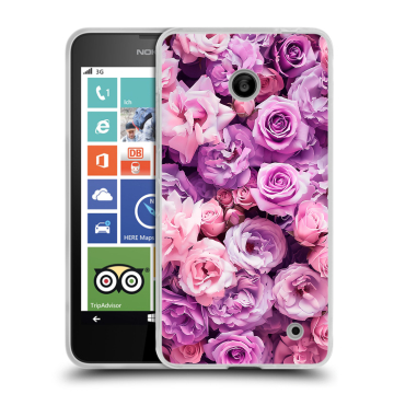Пластиковый чехол на Nokia Lumia 630/635 с принтом лавандовые розы