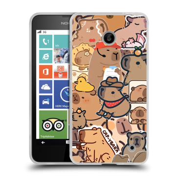 Пластиковый чехол на Nokia Lumia 630/635 с принтом капибара