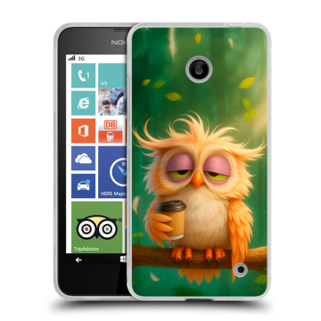Пластиковый чехол на Nokia Lumia 630/635 с принтом сова