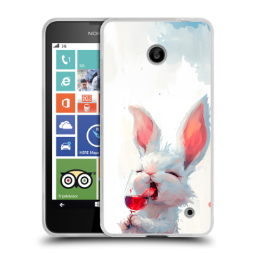 Пластиковый чехол на Nokia Lumia 630/635 с принтом кролик зайчик Пластиковый чехол на Nokia Lumia 630/635 с принтом кролик зайчик