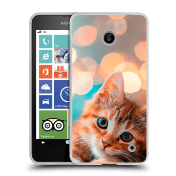 Пластиковый чехол на Nokia Lumia 630/635 с принтом котик