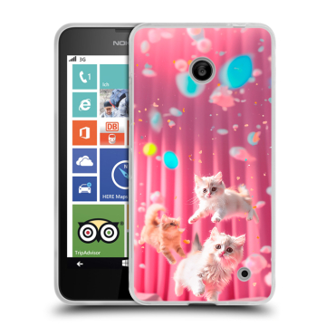 Пластиковый чехол на Nokia Lumia 630/635 с принтом милые котики
