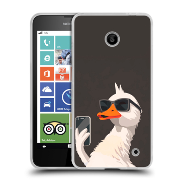 Пластиковый чехол на Nokia Lumia 630/635 с принтом утка в очках Пластиковый чехол на Nokia Lumia 630/635 с принтом утка в очках