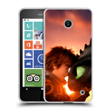 Пластиковый чехол на Nokia Lumia 630/635 с принтом Как приручить дракона