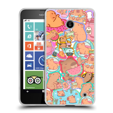 Пластиковый чехол на Nokia Lumia 630/635 с принтом капибары