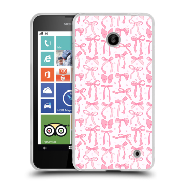 Пластиковый чехол на Nokia Lumia 630/635 с принтом Розовые бантики